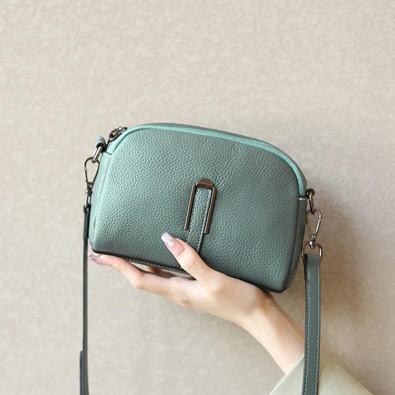 Solid Leather Crossbody Bag Handbag And Purses Shopping Cell Phone Bag