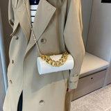 Yellow PVC Box Bag Chain Shoulder Small Totes Dinner Makeup Clutch