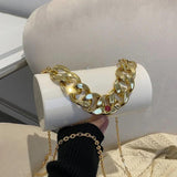 Yellow PVC Box Bag Chain Shoulder Small Totes Dinner Makeup Clutch