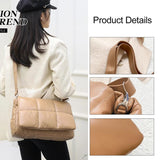 Women Quilted Crossbody Bag Soft Fluffy Space Pad Shoulder Bag