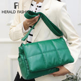 Women Quilted Crossbody Bag Soft Fluffy Space Pad Shoulder Bag