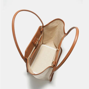 Canvas Trapeze Women Handbags Shoulder Crossbody Small Tote