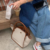 Canvas Trapeze Women Handbags Shoulder Crossbody Small Tote