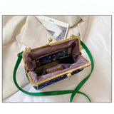 Mini Lingge Shoulder Bag Sequins Crossbody Bag Pu Leather