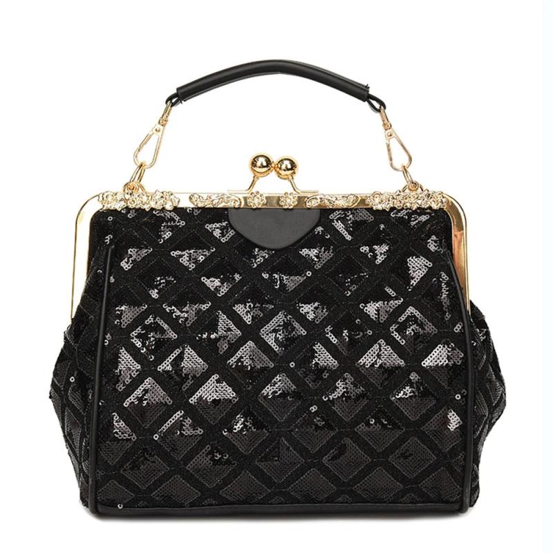 Mini Lingge Shoulder Bag Sequins Crossbody Bag Pu Leather