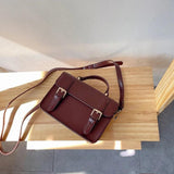 Vintage Small Female Shoulder Bag PU Leather Totes Girl Messenger Bags