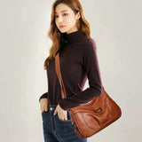 Women's Crossbody Bag Pu Leather Brown Shoulder Bag