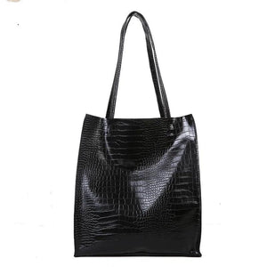 Fashionable Women Handbags Crocodile Pattern Bucket Bags