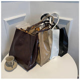 Fashionable Women Handbags Crocodile Pattern Bucket Bags