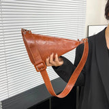 Vintage Women Shoulder Bags Casual PU Leather Brown Crossbody Bags