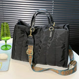 Women Green Big Totes Padded Large Capacit Handbags Classic Nylon Down Cotton
