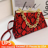 Serpentine Crossbody Bag Thick Chain Shoulder Bag