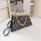 Serpentine Crossbody Bag Thick Chain Shoulder Bag