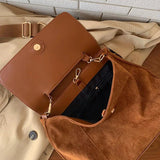 Winter Vintage Casual Women's Shoulder Bag Faux Suede Ladie