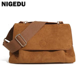 Winter Vintage Casual Women's Shoulder Bag Faux Suede Ladie
