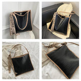 Striped Women Shoulder Bags Contrast Travel Bags