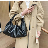 Vintage Fluffy Leather Shoulder Bag for Women