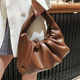 Vintage Fluffy Leather Shoulder Bag for Women