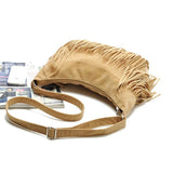 Vintage Bohemian Fringe Messenger Crossbody Bag Purse Women Tassel Handbag