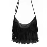 Vintage Bohemian Fringe Messenger Crossbody Bag Purse Women Tassel Handbag