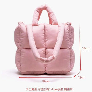 Women's Winter Puffer Bag Cotton Down Padded Lightweight Shoulder Purse