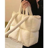 Women's Winter Puffer Bag Cotton Down Padded Lightweight Shoulder Purse