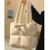 Women's Winter Puffer Bag Cotton Down Padded Lightweight Shoulder Purse