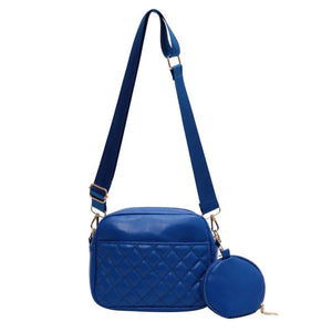 Diamond Messenger Bags Soft Leather Square Purse And Bags