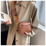 Diamond Messenger Bags Soft Leather Square Purse And Bags