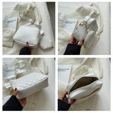 Diamond Messenger Bags Soft Leather Square Purse And Bags
