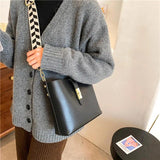 Women Bucket Bag Fur Ball Crossbody Shoulder Strap Handbag