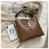 Women Bucket Bag Fur Ball Crossbody Shoulder Strap Handbag