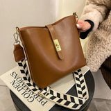 Women Bucket Bag Fur Ball Crossbody Shoulder Strap Handbag