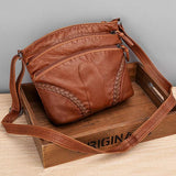Soft Leather Shoulder Bags Crossbody Retro Handbag