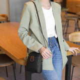Vintage Crossbody Cowhide Cell Phone Shoulder Bag Leather Messenger Bags