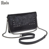 Punk Rivet Women Messenger Bags Chain Envelope Crossbody Bags