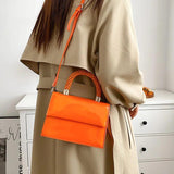Women Shoulder Bags Purple Orange Handbags Clutch Ladies Patent Leather