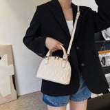 Green PU Leather Shoulder Bag Crossbody Handbag
