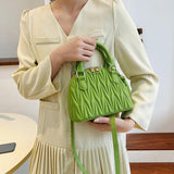 Green PU Leather Shoulder Bag Crossbody Handbag