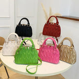 Green PU Leather Shoulder Bag Crossbody Handbag