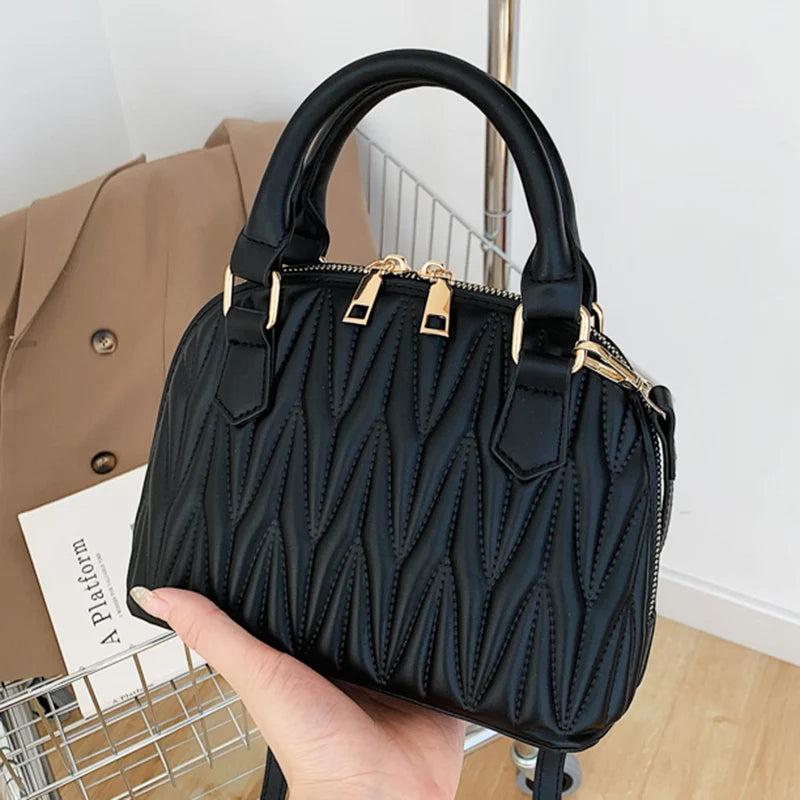 Green PU Leather Shoulder Bag Crossbody Handbag