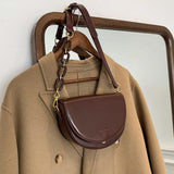 Brown Leather Crossbody Bag for Women Vintage Shoulder Handbags
