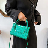 Women's Stone Pattern Mini Flap Bag Wallet Clutch