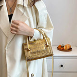 Women's Stone Pattern Mini Flap Bag Wallet Clutch