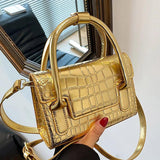 Women's Stone Pattern Mini Flap Bag Wallet Clutch