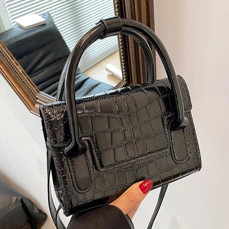 Women's Stone Pattern Mini Flap Bag Wallet Clutch