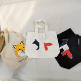Fox Print Large Tote Bag for Women Eco Shopping Handbag