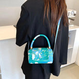 Women Mini PU Leather Saddle Bag Shoulder Pouch Handbag Party Tote