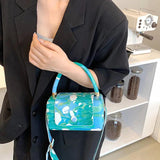Women Mini PU Leather Saddle Bag Shoulder Pouch Handbag Party Tote