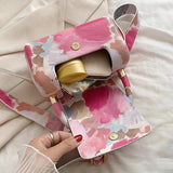 Women Mini PU Leather Saddle Bag Shoulder Pouch Handbag Party Tote